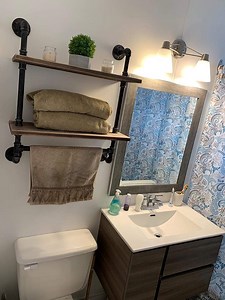 [Hot Item] 2-Tier Vintage Industrial Pipe Wall Shelf Rustic Pipe Bracket for Shelves