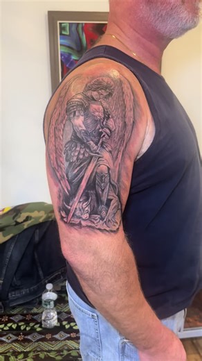 Archangel St. Michael Half Sleeve Tattoo Reveal