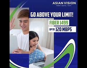Faster communication with #AsianVisionFiber 1499. Go above your limit with up to 120 mbps. Sign up today! #AsianVision | Asian Vision