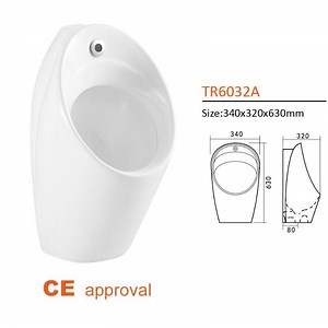 [Hot Item] Ceramic Wall-Hung Urinal with Sensor for Man Bathroom and Public Bathroom Hotel