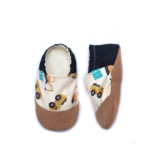 Construction Tractor Soft Sole Slippers | Boys Moccasins - Etsy UK