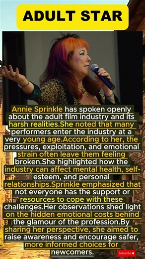 Annie Sprinkle Many Enter Young, Leave Broken 😢 #adult #news #viral