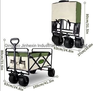 [Hot Item] Outdoor Camping Folding Wagon Collapsible Kids Garden Carts
