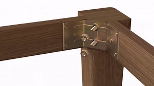 Pisman Table Leg Brackets Set of 4 Includes Screws,Table Leg Corner Bracket for Wood/Dining Table/Desk Legs/Bench Legs/Dining Repair Desks Hardware to Provide Strong Support for Legs and Skirts