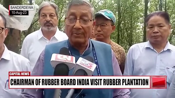 Chairman Of Rubber Board India Visit Rubber Plantation At Green Gold Resort, Banderdewa The Rubber Board Chairman of India, Dr. Sawar Dhanania who is on a three day tour to Arunachal Pradesh today visited and took stock of the Rubber Plantation, evident at Green Gold Resort, Tarajuli, Banderdewa along with the rest of his team. While inspecting the Rubber garden at Tarajuli, Dr. Dhanania demonstrated and enlightened the rubber growers who had come from different parts of the state on how to prof