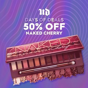 UD DAYS OF DEALS: 50% Off Naked Cherry Eyeshadow Palette TODAY ONLY. No Code Needed. Free Ship over $25. | Urban Decay Cosmetics
