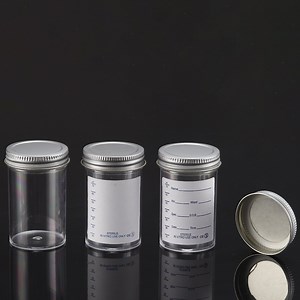 [Hot Item] 100ml Screw Cap Sample Container with Metal Cap with Label Options