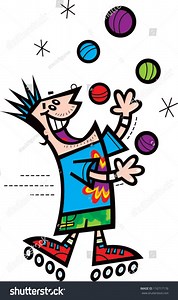 Juggling Dude Stock Vector (Royalty Free) 116717176 | Shutterstock