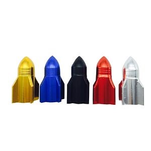 [Hot Item] Tire Valve Rocket Caps 5 Colors Aluminum Tire Valve Caps
