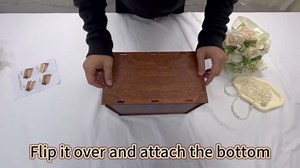 Rustic Wedding Card Box with Slotted Lid Vintage Greeting Card Holder for Guest Cards Birthday Anniversary Bridal Shower Party Decor