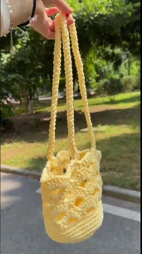 Crochet Basket Bag| Beautiful Crochet Bag| #crochethandbag