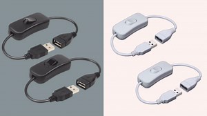ELECTOP 2 Pack Male to Female USB Cable with On/Off Switch, USB Extension Inline Rocker Switch for Driving Recorder, LED Desk Lamp, USB Fan, LED Strips