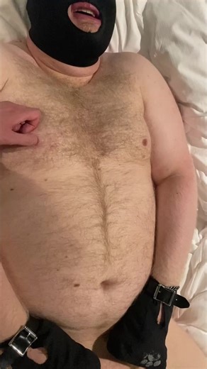 Play session with a locked pup Part 3 teasing