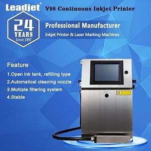 [Hot Item] Leadjet V98 Industrial Cij Expiry Date Inkjet Coder for Packaging
