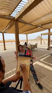 Unforgettable experience at 9Pyramids Lounge! Celebrating Eid differently this year with caricature drawing. For reservations , please call us on( 2) 01110788866/01116999339/01212299999 #9PyramidsLounge #pyramids #egypt #Cairo #travel #egyptian #travel #ancientegypt #pyramidsview #breakfast #lunch #history #EidMubarak | 9 Pyramids Lounge