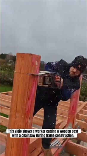Professional Hammering Technique | Securing Wooden Beams Safely
