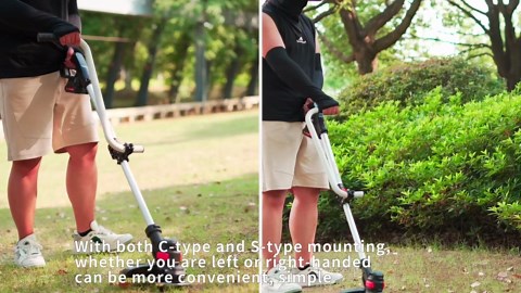 Ergonomic Trimmer Grip, 21" Detachable Trimmer Handle, Perfect for Lawn Care & Landscaping Accessories, Easy to Install & Operate