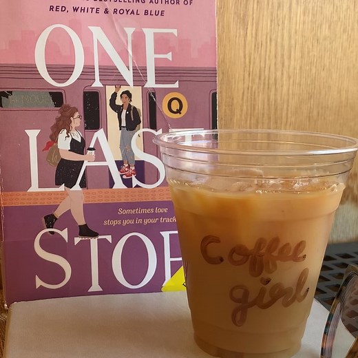 In this week's "Match Your Drink to Your Book," we're highlighting "One Last Stop" by Casey McQuiston (bit.ly/3V9pbl6), a magical, impossible, time-traveling romance. ☕ The Drink: The Coffee Girl. ☕ Jumbo iced coffee with cream and maple syrup instead of sugar. The first time the two main characters, August and Jane, meet, August spills coffee all over herself, prompting Jane to refer to her as "coffee girl" throughout the book. What local coffee shop would you go to for enjoying this drink and 