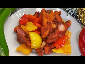 Chicken in sweet and sour sauce with pineapple - Gustos Rapid