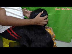 Hair Massage By Male || Long Hair Combing By Male