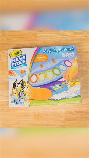 Check out the NEW Bluey Color Wonder Magic Light Brush! 🌈 Little artists can paint and create with their favorite Bluey characters! | Crayola