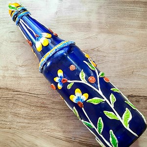 A DIY Bottle Art with some traditional touch. | Craftmerint