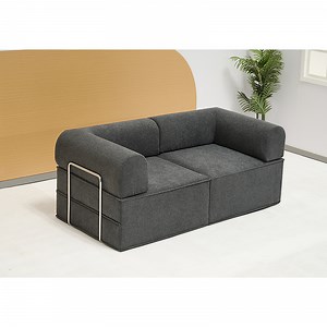 [Hot Item] Sofa in Box Compressed Vacuum Sealed Packed Convertible Sponge Fabric Teddy Sofa Bed Couch
