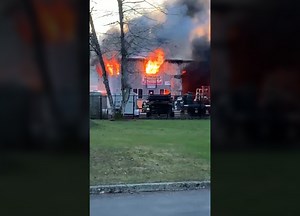 Parksville fire captured on Smithers Road Tuesday evening