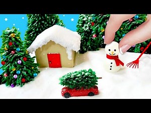DIY MINIATURE WINTER WONDERLAND ZEN GARDEN | Stress Reliever Christmas Gifts & Decorations