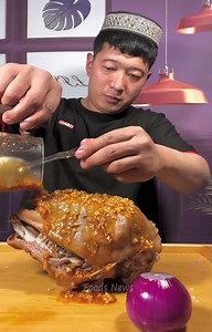 10K views · 447 reactions | Yummy eating boiled sheep head, sheep stomach and sheep leg with spicy garlic hot sauce | Foods News | Facebook
