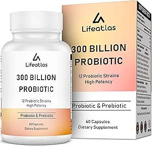 Lifeatlas 300 Billion CFU Probiotics - Probiotics for Women and Men