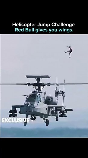 Helicopter Jump Challenge | Man Jumps Between Helicopters Mid-Air | Red Bull Extreme Stunt