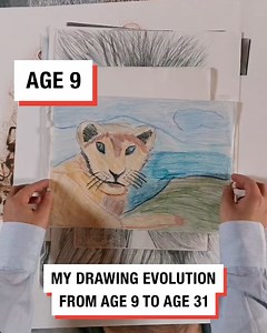 2.3M views · 23K reactions | Incredible drawing evolution from kid to adult 勞 | LADbible Ireland | Facebook