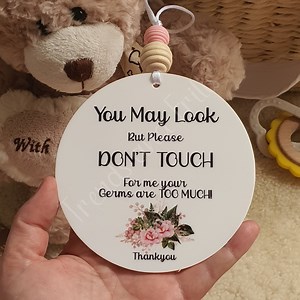 Baby Pram / Stroller / Bassinet Full Colour Clip-on Do Not Touch Germ Sign - Floral Bouquet - Etsy Australia