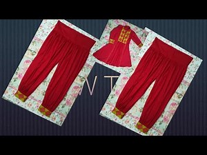 Bubble pants for young girls || cutting and stitching