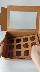 Dessert Shooter Boxes, 6-Pack, Holds 12 Count 5 oz Dessert Shooters, Food-Grade Carrier Containers (Brown)