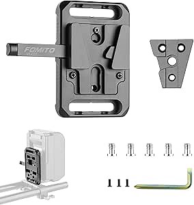 FOMITO V-Mount V-Lock Base Station Quick Release Plate VK-03 Black