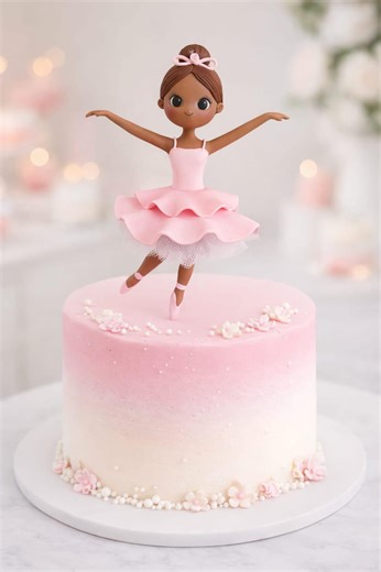 Handmade Clay Ballerina Cake Topper – Custom Cold Porcelain Figurine (5 Inches) - Etsy