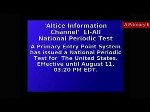 National Emergency Alert System Test Optimum/Altice 8/11/2021