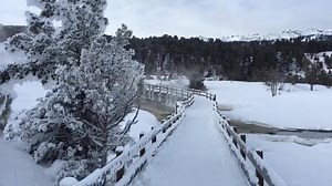 Come take a digital walk with us on the Mammoth Hot Springs Terraces in Winter. The story of winter in Yellowstone includes a more intimate experience, fascinating snowy landscapes, and frosty animals. Geyser basins are magical when influenced by cold temperatures, becoming what one might call, canvases of fire and ice. The winter experience also offers incredible photography, skiing, snowshoeing and wildlife watching. #OneWeekofStories #RoamfromHome #XanterraTravel | Yellowstone National Park L