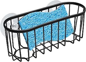 Amazon.com: HLOOL Kitchen Sink Sponge Holder, Kitchen Sink Caddy, Sponge Holder for Kitchen Sink, Dish Sponge Holder (Black): Home & Kitchen