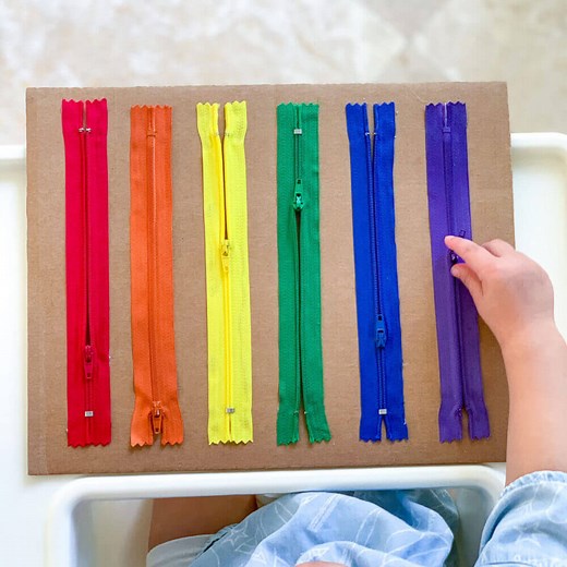 Life Skill Activity for Toddlers - DIY Zipper Board