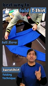 7.1K views · 43 reactions | how to fold Tshirt Sweatshirt  #outfit #tshirts #sweatshirt #fullsleeve #clothes | Dalhotra Explore | Facebook