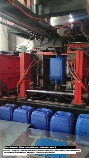 High-Speed HDPE Blow Molding Machine — Industrial Plastic Jerry Can Manufacturing.