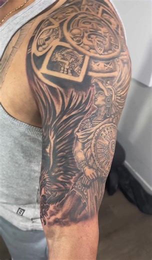 Aztec Sun-Stone Tattoo Inspiration