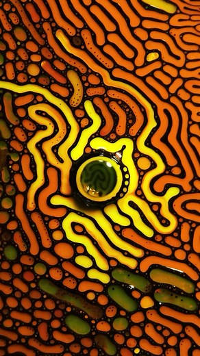 Mesmerizing Ferrofluid Art on Microscope Slide