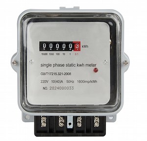 Single Phase Power Energy Electric Meter: Mechanical Electronic Instrument for Building Measurement