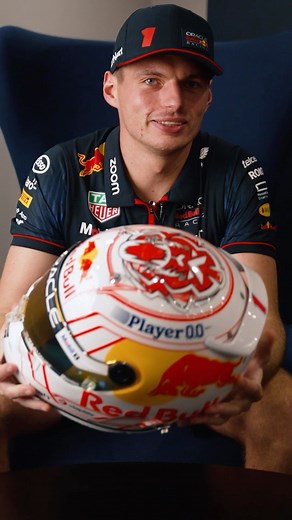 Japan is a special one 🥰, Max going for a clean design representing the Japanese flag 🇯🇵 #F1 #RedBullRacing #JapanGP | Oracle Red Bull Racing