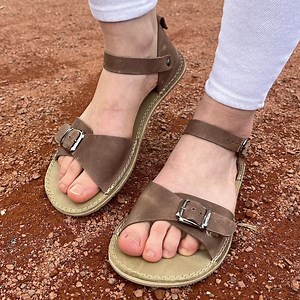 Handmade Leather Barefoot Sandals: Wide Toe Box, Beach Shoes - Etsy