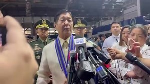 15K views · 795 reactions | Speaking to the media on Thursday (Dec. 19, 2024), President Ferdinand R. Marcos Jr. says the House Quadcomm’s recommendation to file crimes against humanity charges against former President Rodrigo Duterte and Senators Ronald dela Rosa and Bong Go still needs to be carefully assessed. | Ruth Abbey Carlos | Philippine News Agency | Facebook